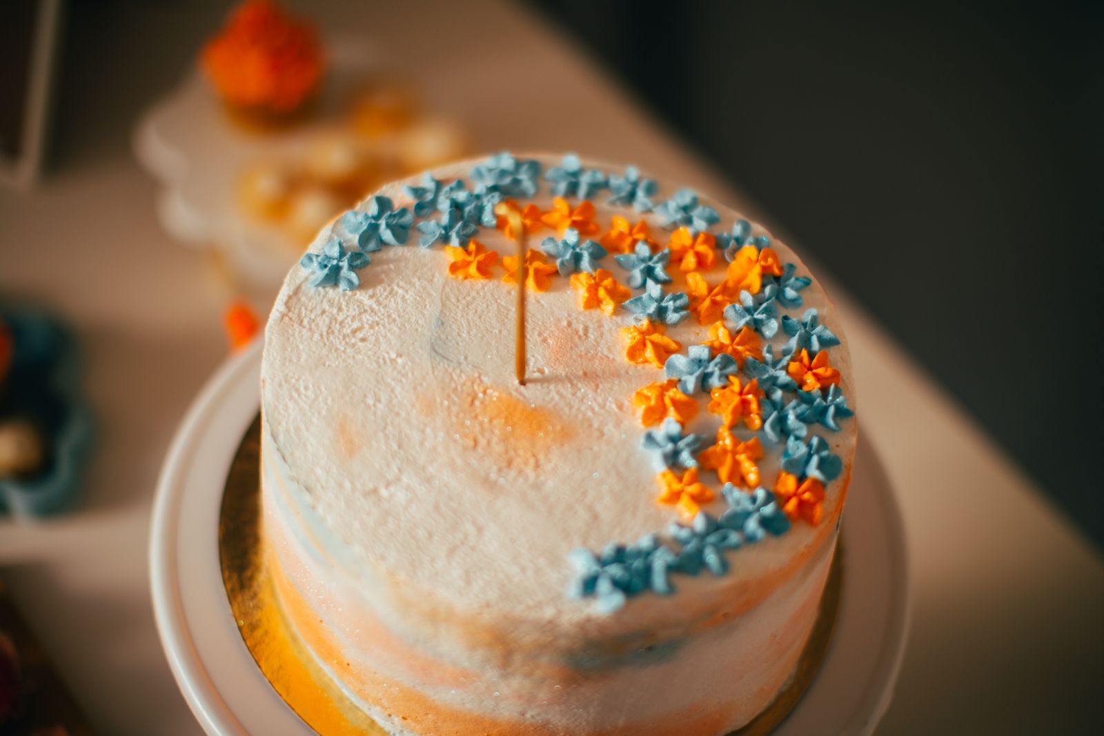 A decorated celebration cake